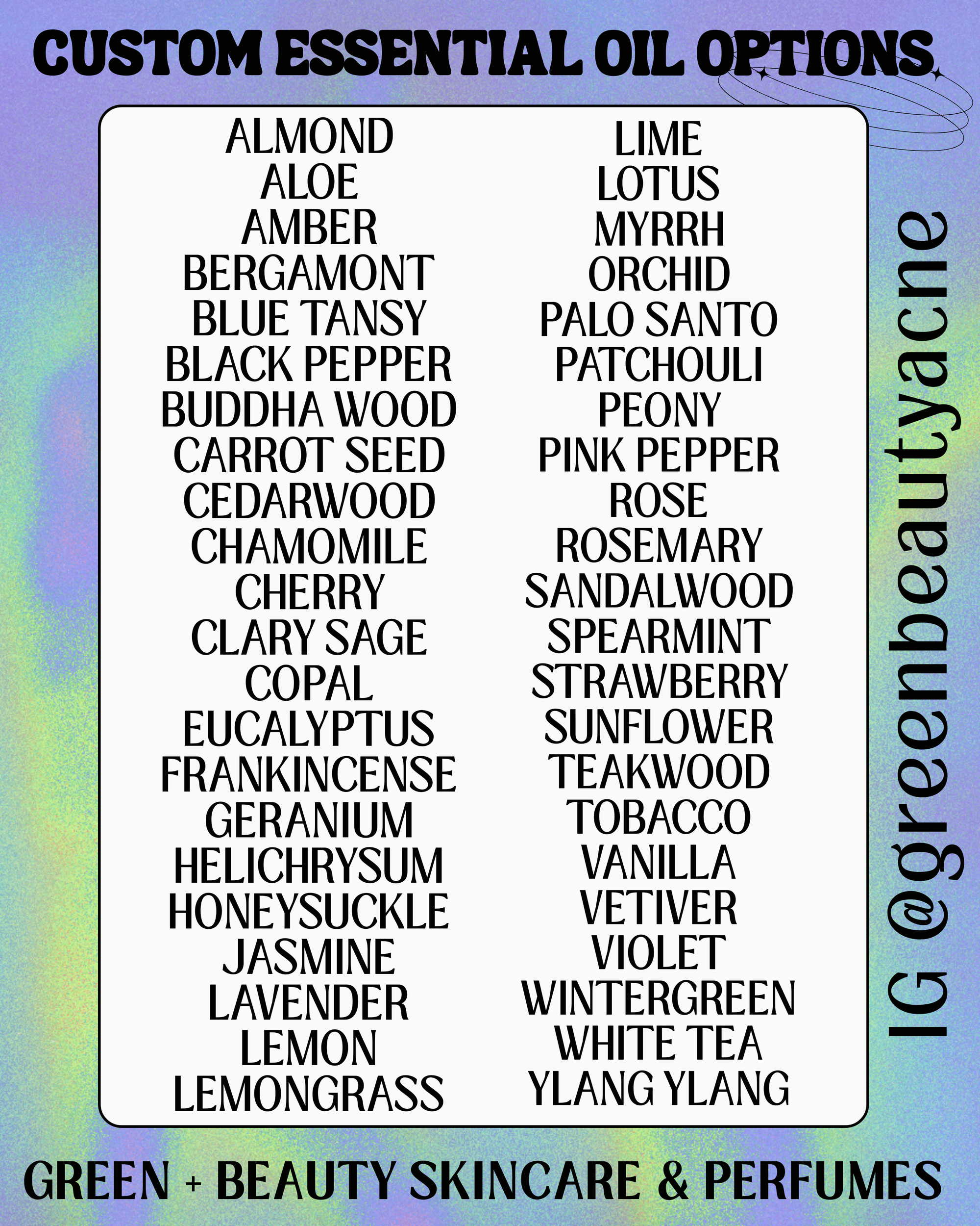 Custom Roll on Perfume